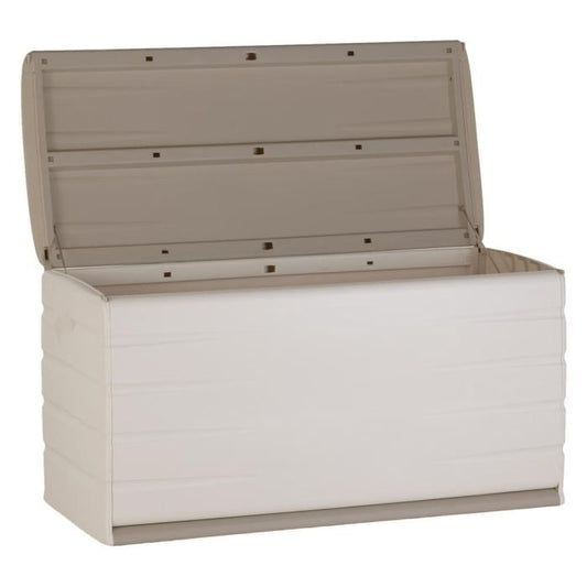 PLASTIKEN Chest 350L Indoor / Outdoor Functional and Aesthetic Lockable with Beige Casters