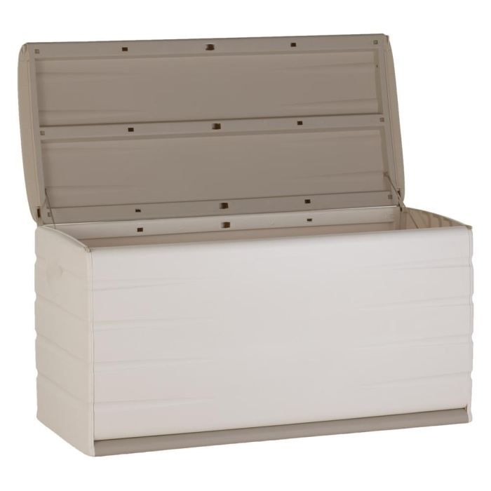 PLASTIKEN Chest 350L Indoor / Outdoor Functional and Aesthetic Lockable with Beige Casters