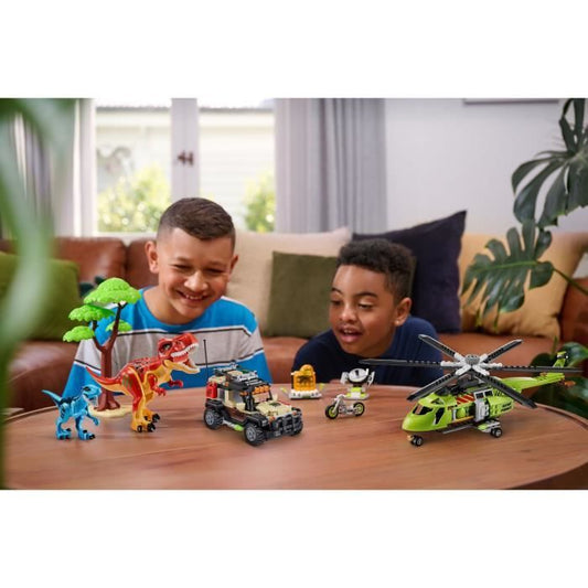 Construction Set - ZURU - Dino Adventure Dino Hunt (592 pieces) - Prehistoric adventure with dinosaurs and vehicles