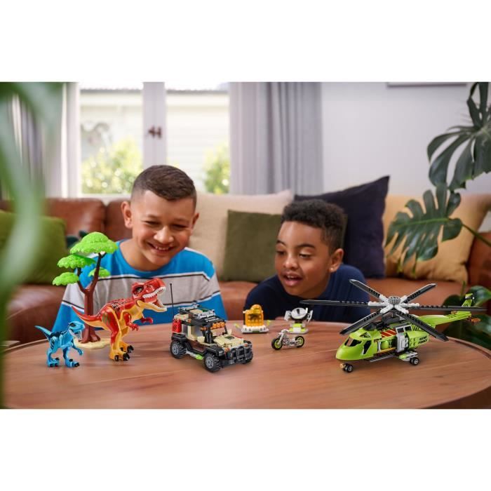 Construction Set - ZURU - Dino Adventure Dino Hunt (592 pieces) - Prehistoric adventure with dinosaurs and vehicles