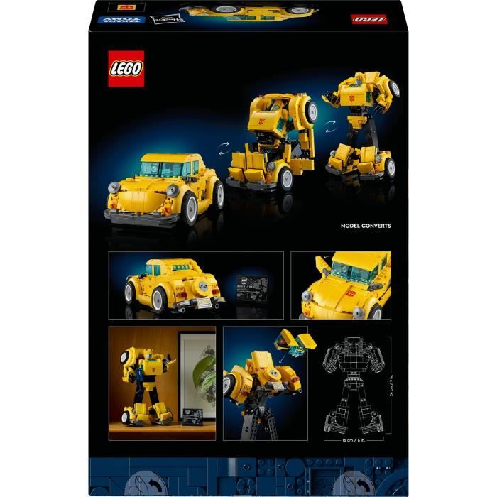 LEGO Icons 10338 Transformers Bumblebee - Robot Minifigure for Adults - Vehicle