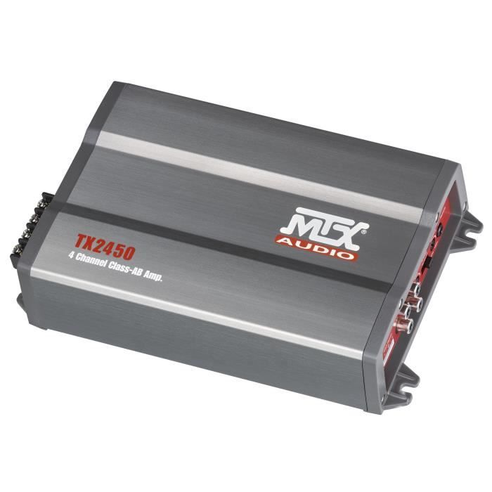 Amplifier - MTX AUDIO - 4-channel class-AB 4x50Wrms - 40 or 4x 75Wrms - 20 with variable active filter