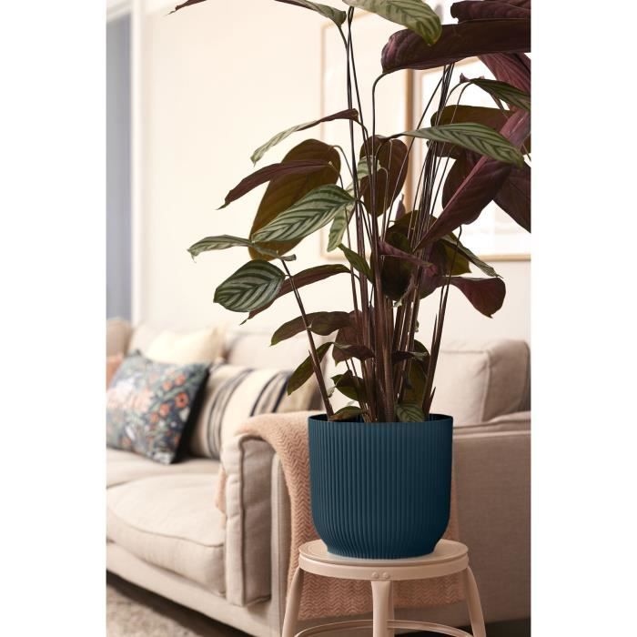 ELHO Vibes Fold Round flower pot Wheels 35 - Blue - Ø 35 x H 32 cm - interior - 100% recycled