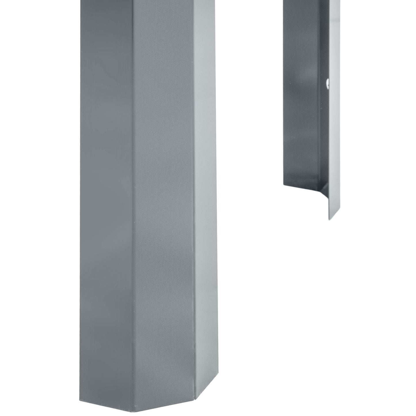 Outsunny Hochbeet Pflanzenbeet Pflanzkasten, wetterbeständig, 100 cm x 45 cm x 80 cm, Silber