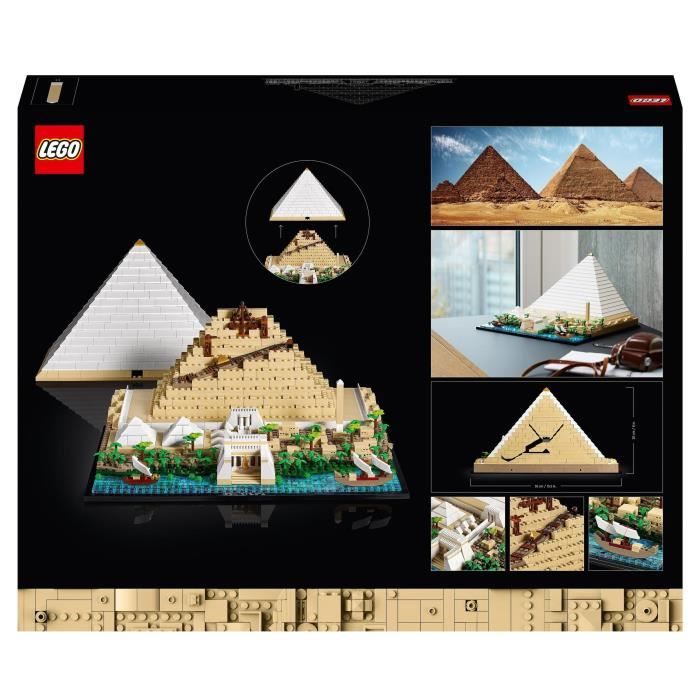 LEGO 21058 Architecture The Great Pyramid of Giza, Creative Hobby Model to Build, World Monument and Decoration