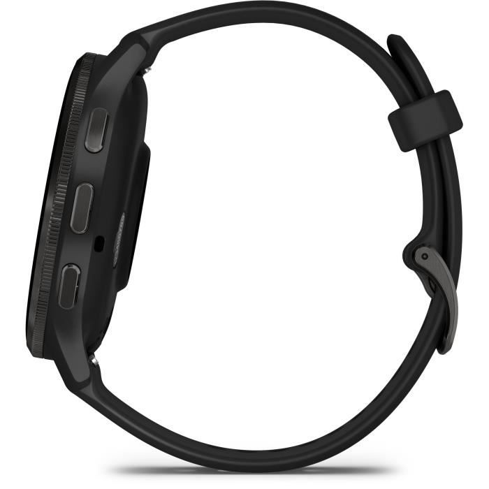 GPS Smartwatch - GARMIN - Venu 3 - WiFi - 35.4 mm (1.4) - Gray Steel, Black Case and Black Silicone Strap
