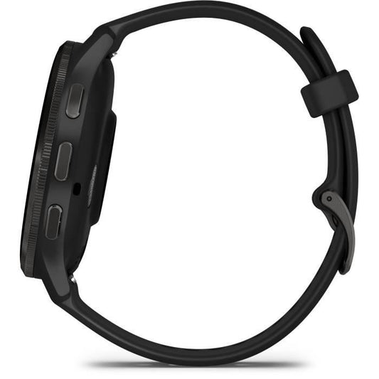 GPS Smartwatch - GARMIN - Venu 3 - WiFi - 35.4 mm (1.4) - Gray Steel, Black Case and Black Silicone Strap