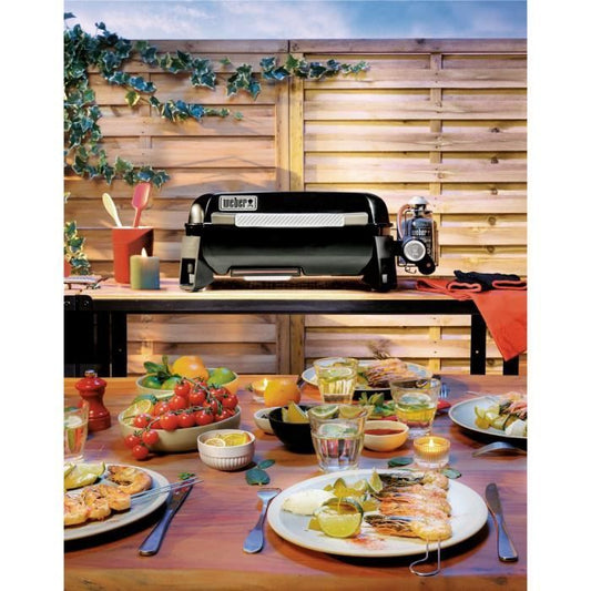 Gas griddle - WEBER - 43 cm - Black