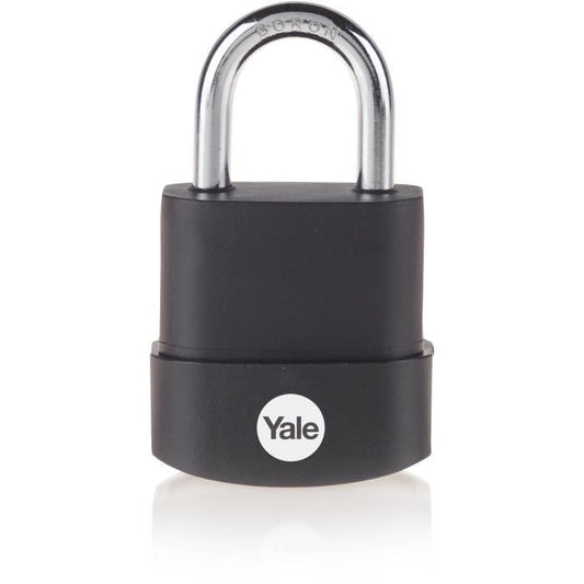 YALE High security laminated steel padlock 45 mm thermoplastic protection, boron shackle, 3 keys