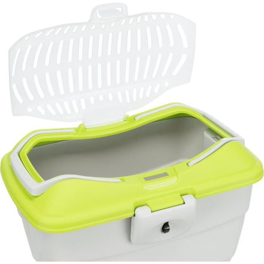 TRIXIE Mini-Capri transport box 40 × 22 × 30 cm light gray / blue for rodents