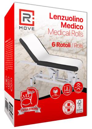 RMove 1 Conf. da 6pz 60 cm x 60 m Lenzuolino Medico 2 Veli Pura Cellulosa