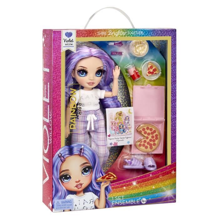 Junior High Pyjama Party - 22 cm Articulated Fashion Doll - Violet (Purple) - Many Accessories - Ages 4 and Up
