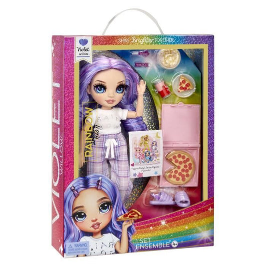 Junior High Pyjama Party - 22 cm Articulated Fashion Doll - Violet (Purple) - Many Accessories - Ages 4 and Up