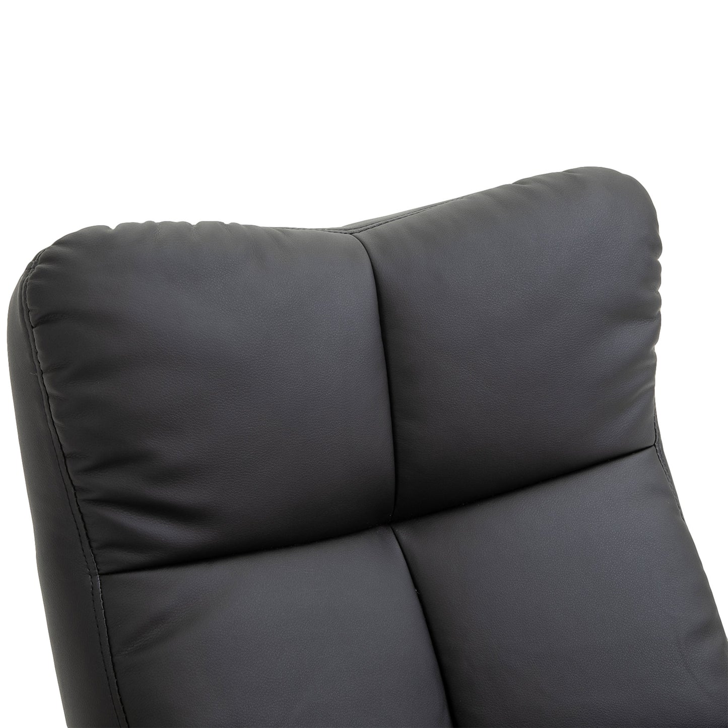 HOMCOM Massagesessel mit Hocker, 145° Neigbarer Relaxsessel mit Massagefunktion Liegefunktion Stauraum, TV-Sessel Fernsehsessel für Wohnzimmer, Kunstleder, 80 x 86 x 99 cm Schwarz