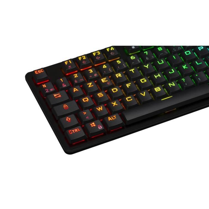 Gaming Keyboard - The G-Lab - KEYZ PLATI. TKL - TKL Format - Mechanical (Red Switch) - Low Profile - RGB - Black