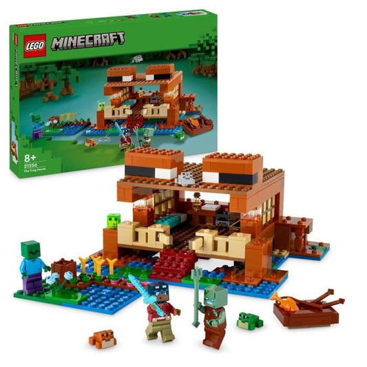 LEGO 21256 Minecraft The Frog House, Toy with Animal Minifigures, Characters: Zombie and Explorer