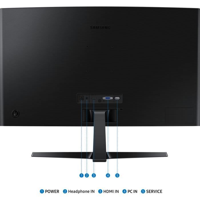 PC screen - SAMSUNG - S24D366GAU - 24 FHD 1800R - VA panel - 100Hz - 4ms - 1 HDMI - Tiltable - Black