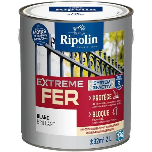 Iron paint - RIPOLIN - 396027 - White - Glossy - 2 L