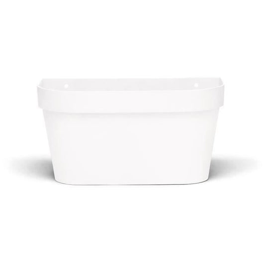 Wall pot - GARDEN ID Star - White 36 x 16 cm - Water reserve with overflow system - Recycled and 100% recyclable