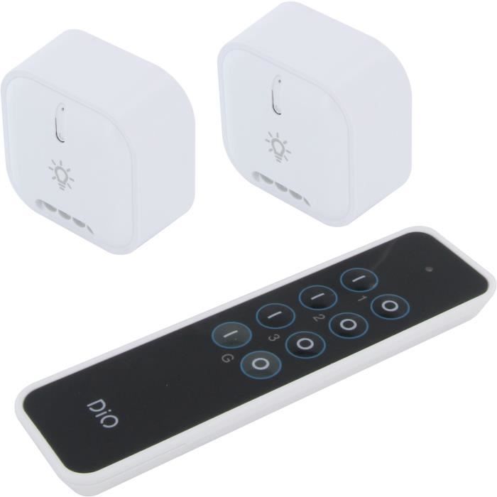 Kit 2 lighting modules and remote control - DIO CONNECTED HOME - 54856 - 1000W - DiO 1.0