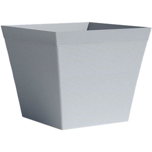 Square pot - GARDEN ID - Green Care Impact Blue-Grey - 29 x 26 cm - 10-year guarantee - 100% recycled - UV/frost resistant
