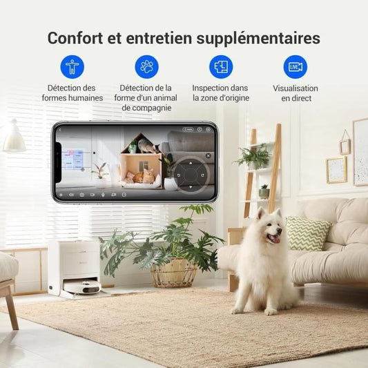 EZVIZ RS2 Robot Vacuum Cleaner with Dock - Automatic Washing/Drying/Cleaning/Refilling - 4000 Pa