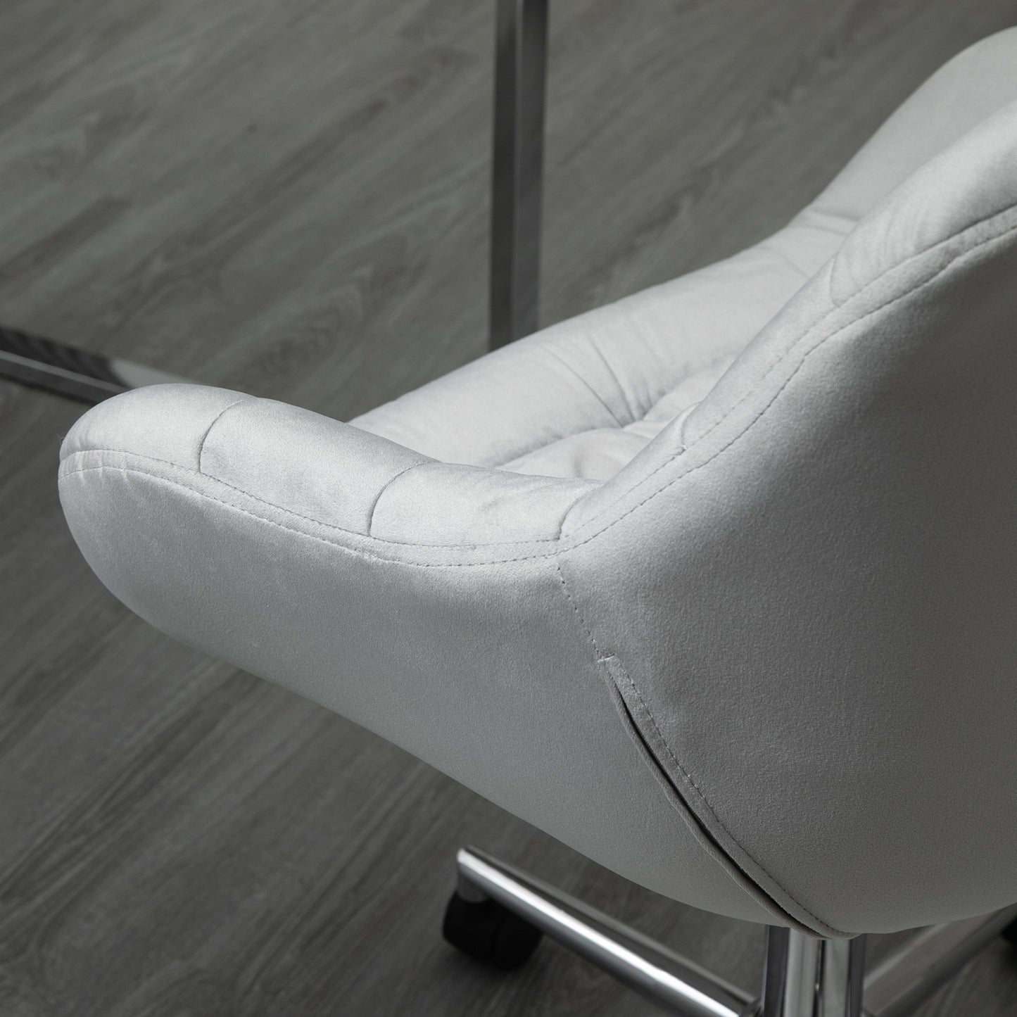 Vinsetto Bürostuhl Chefsessel Drehstuhl Computerstuhl Sitzhöhenverstellung für jüngere Benutzer und Kleines zum Lernen und Spielen Polyester Schaumstoff Metall Nylon Grau 59 x 58 x 80-90 cm