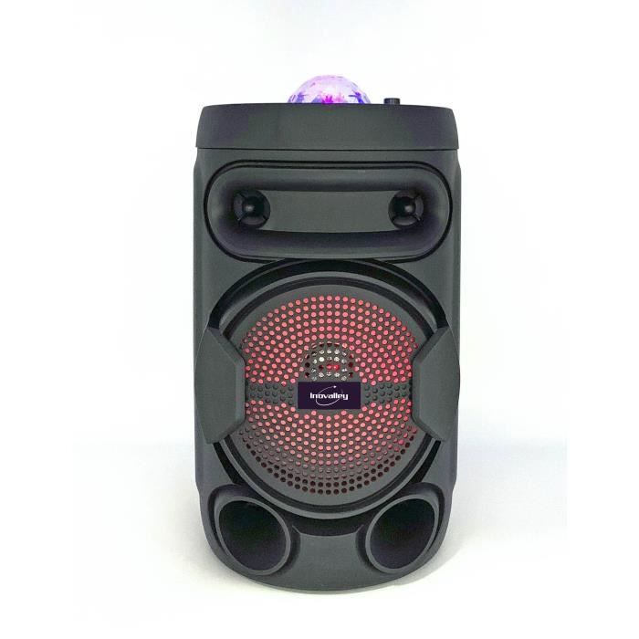 INOVALLEY KA02 BOWL - 400W Bluetooth light speaker - Karaoke function - Multicolored LED kaleidoscope ball - USB port, Micro-SD