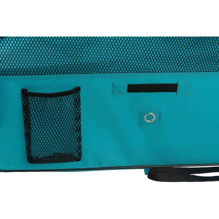 Enclosure with net/base - TRIXIE - ø 150 × 65 cm - Turquoise / Light grey