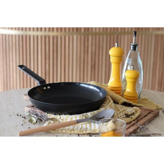Frying pan - MENASTYL - 6020638 - Forged aluminum - 28 cm - Black - Suitable for all hobs including induction