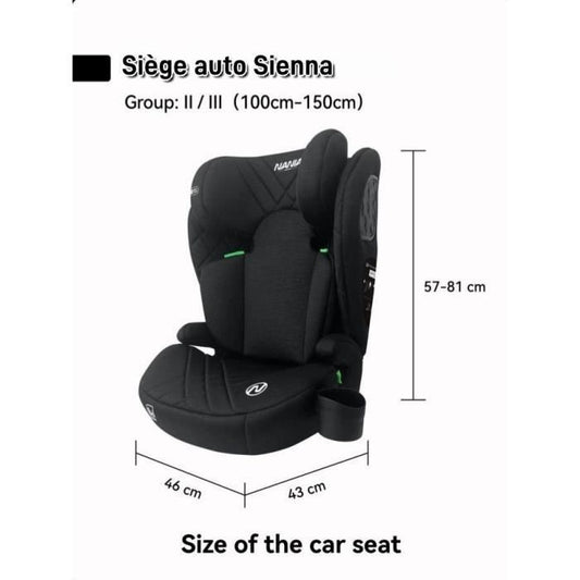 Belted car seat - NANIA - SIENNA - Group 2/3 - I-size - Black