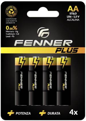 Fenner Batterie Stilo AA Alcalina FN-LR6 1Cnf/4pz