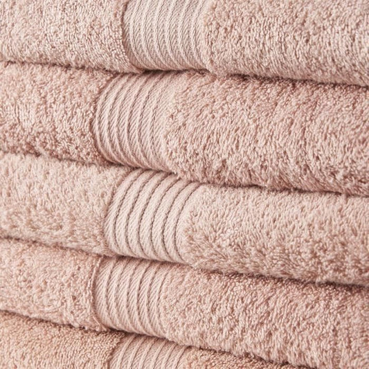 TODAY Essential - Set of 5 bath sheets 70x130 cm 100% Cotton, pink color
