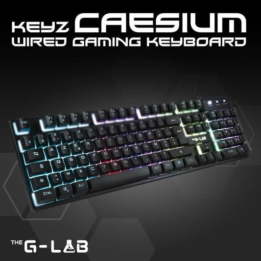 Gaming Keyboard - RGB Membrane - THE G-LAB - KEYZ-CAESIUM/FR - FR Layout - 12 shortcuts - 19 anti-ghosting keys