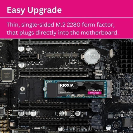 SSD - KIOXIA - EXCERIA PRO - 2TB, M.2, 7300MB/s read, 6400MB/s write, for laptop