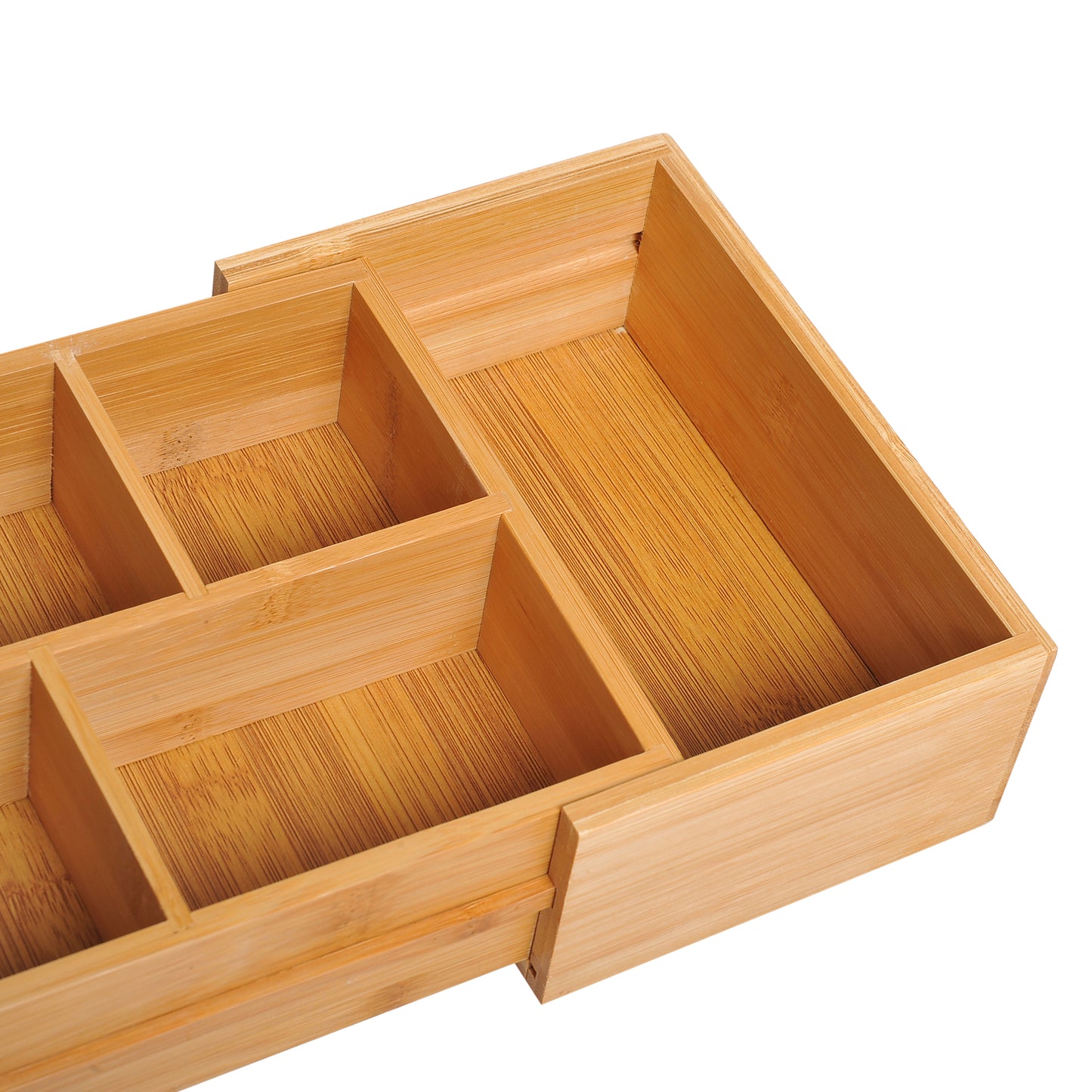 HOMCOM Aufbewahrungsbox Ordnungsbox Schubladen Organizer ausziehbar Bambus Natur 24,6 x 17,6 x 7 cm