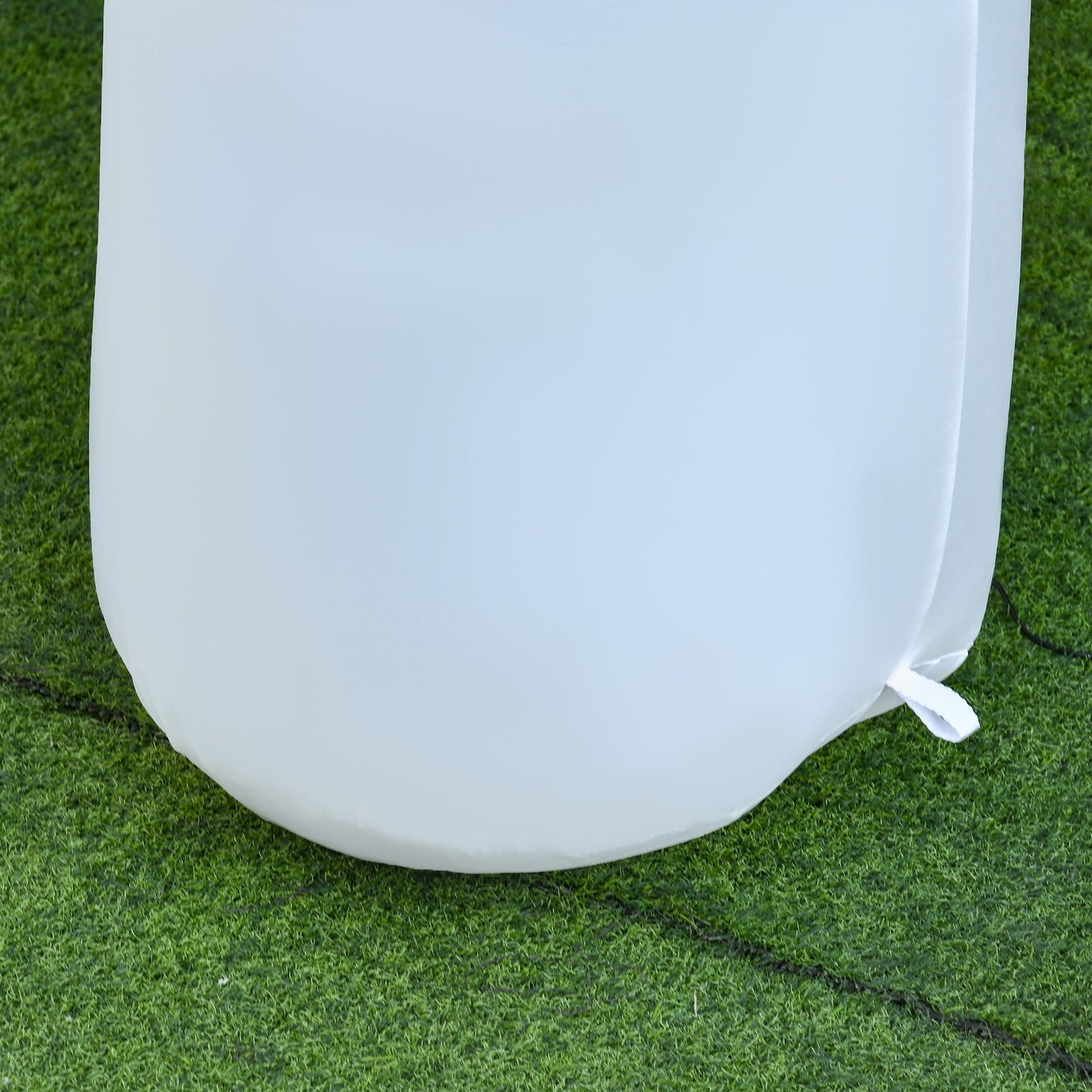 HOMCOM Halloween aufblasbares Gespenst 1,8 m Dekoration mit LEDs Weiß + Orange Polyester 80 x 40 x 180 cm