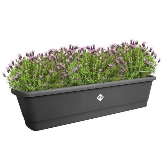 Elho Noa Balconiere Xl - Black - L 78 x B 20 x H 18 cm - Outdoor balcony - 100% recycled