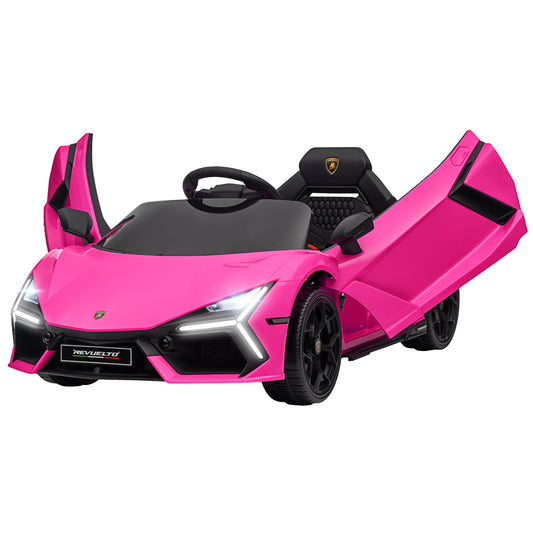AIYAPLAY Elektroauto für Kinder von 3-5 Jahren, sanfter Antrieb, fernsteuerbar, mit Hupe, Kunststoff und Metall, Rosa