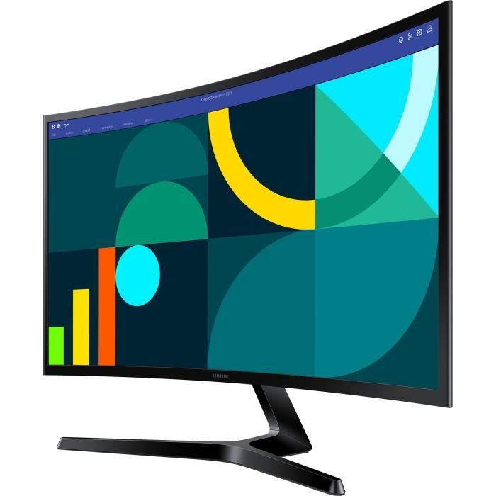 PC screen - SAMSUNG - S24D366GAU - 24 FHD 1800R - VA panel - 100Hz - 4ms - 1 HDMI - Tiltable - Black