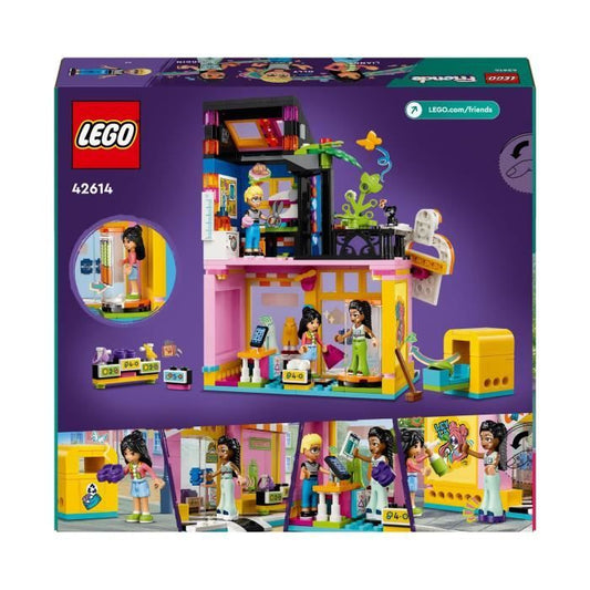 LEGO 42614 Friends Vintage Clothing Store, Model with Olly, Liann and Jordin Mini-Dolls and a Cat Figure