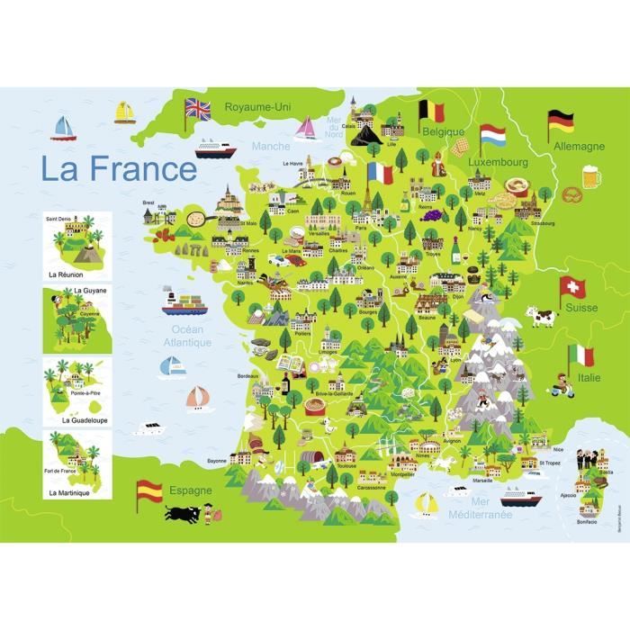 RAVENSBURGER Puzzle 100 p - Map of France