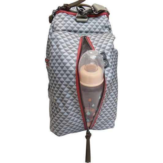 BEABA Sydney II Play Print Gray / Coral Bag
