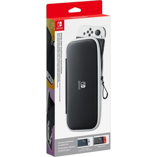 Nintendo SwitchTM transport pouch and screen protector (OLED model)