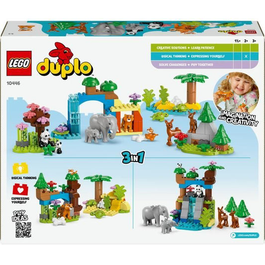 LEGO DUPLO My Town 10446 3-in-1 Wild Animal Families - Early learning games with animals