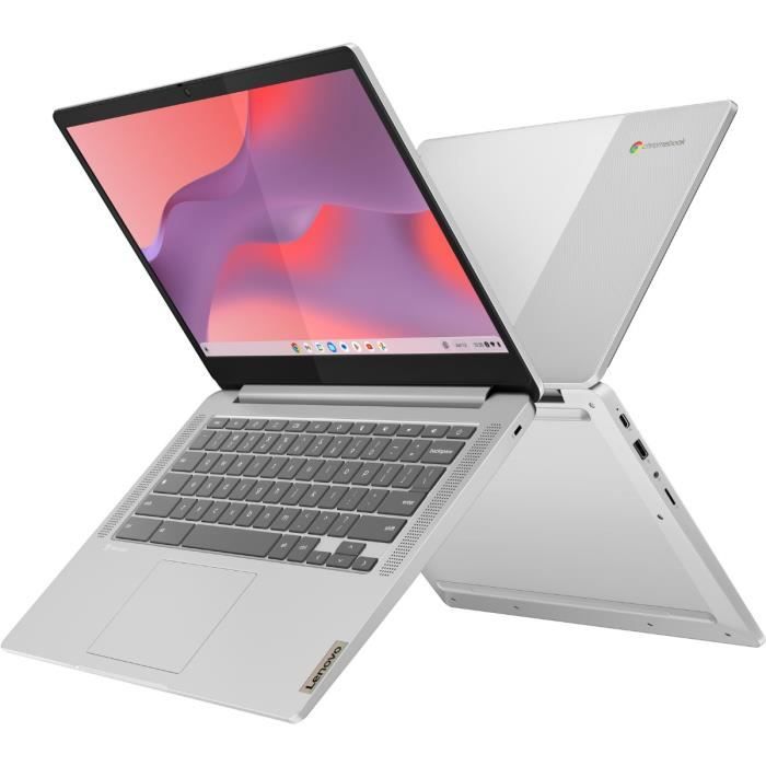 LENOVO IdeaPad Slim 3 14M868 Chromebook Laptop | Chrome OS - 14'' FHD Touchscreen - MT8186 - 8GB RAM - 128GB Storage - AZERTY