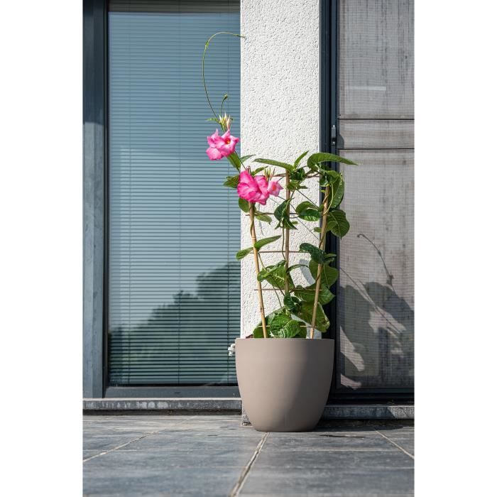 Flowerpot - GARDEN ID - Phoenix Taupe - 38 x 34 cm - 100% Recycled and Recyclable - Frost and UV Resistant - For Outdoors