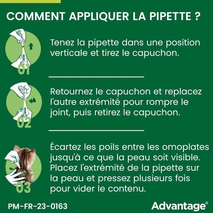 Advantage antipuce rabbit chat solution +4kg 4 pipettes