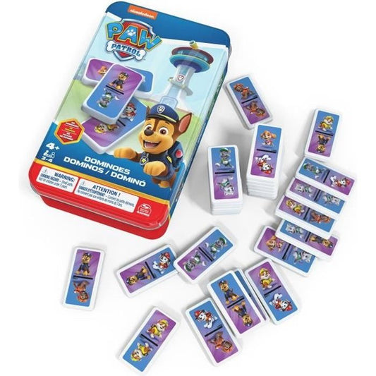 SPIN MASTER METAL BOX DOMINOES Paw Patrol