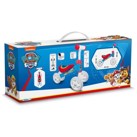 4-wheel balance bike carrier - PAW PATROL - PAT PATROUILLE - My first Baby Walker balance bike - Blue and Red